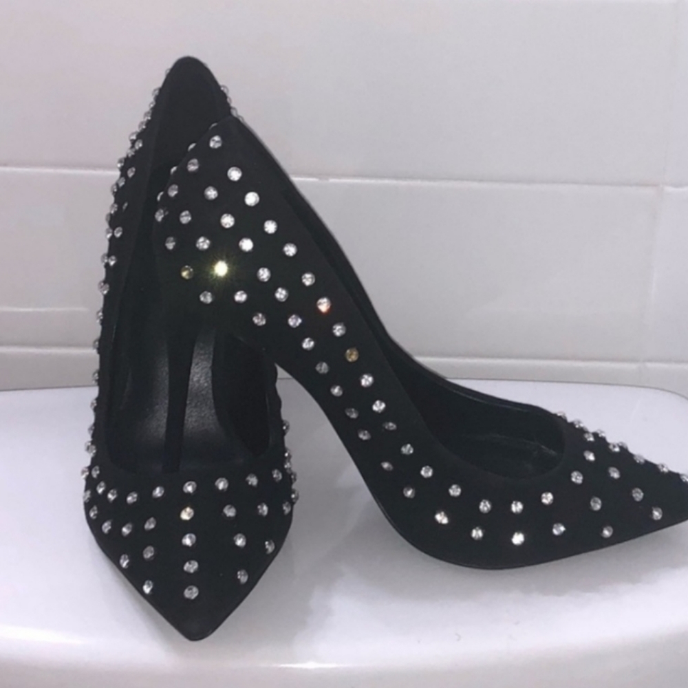 ALDO Chiave Crystal Paved Suede Pump